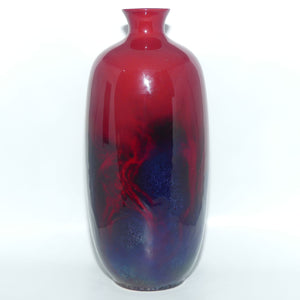 Royal Doulton Flambe Veined 1619 tall vase | superb Blue Hues