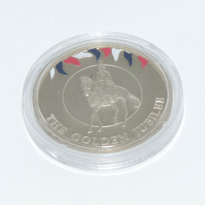 Westminster | Falkland Islands 2002 | The Golden Jubilee Trooping the Colour 50 pence | Proof