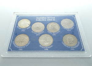 Australian 7 Coin 50 Cent Collection 1966 - 1991
