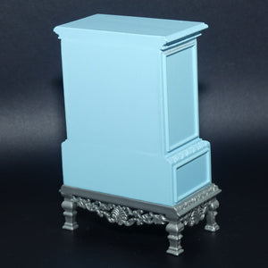 The Dolls House Emporium | Collectors Item | 5930 Beautifully Carved Blue Tallboy Chest | 1:12
