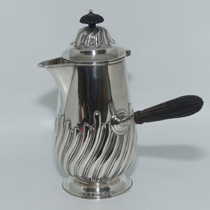 Late Victorian Sterling Silver gadrooned chocolate pot | Birmingham 1894