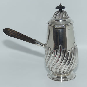 Late Victorian Sterling Silver gadrooned chocolate pot | Birmingham 1894