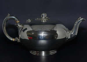 Early Victorian Sterling Silver Melon shape tea pot | London 1846 | 620g
