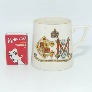 WH Goss King George V Queen Mary commemorative mug | Alsager Urban District Council