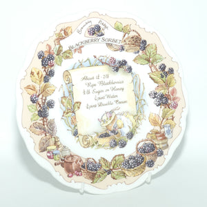 Royal Doulton Brambly Hedge Giftware | Recipe Collection | Blackberry Sorbet plate | 20cm