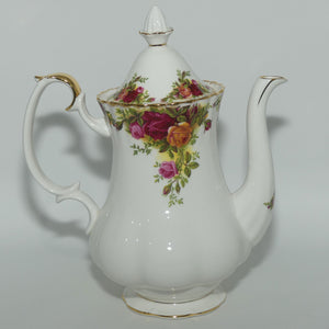 Royal Albert Bone China England Old Country Roses coffee pot | early stamp | small