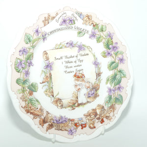 Royal Doulton Brambly Hedge Giftware | Recipe Collection | Crystallized Violets plate | 20cm
