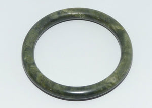 Mid 20th Century Chinese Nephrite Dark Green Jade bangle | round section