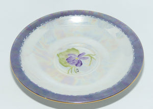 Australian China Painting Violets and lustre duo | signed P Ditchfield Sydney 1986