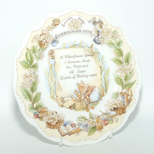 Royal Doulton Brambly Hedge Giftware | Recipe Collection | Elderflower Wine plate | 20cm
