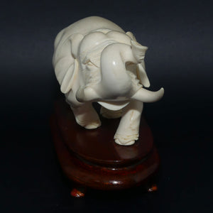 Chinese Carved Elephant Figure c.1970