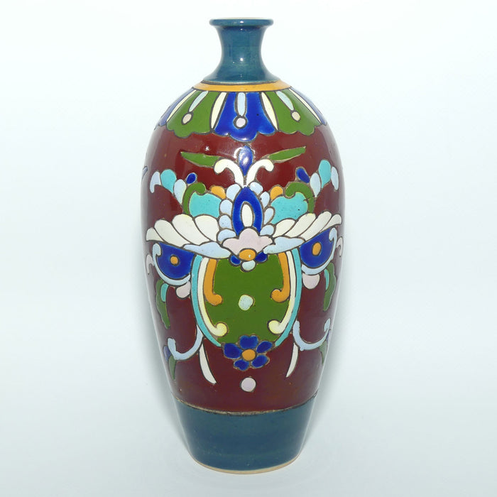 Art Nouveau | French Enamel on Pottery vase