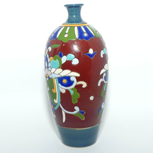 Art Nouveau | French Enamel on Pottery vase