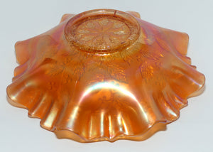 Fenton Marigold Carnival Glass Holly triple crimped edge dish | Lighter