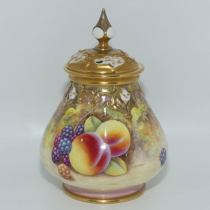 Royal Worcester hand painted fruit potpourri | 291 Shape | J Skerrett #2