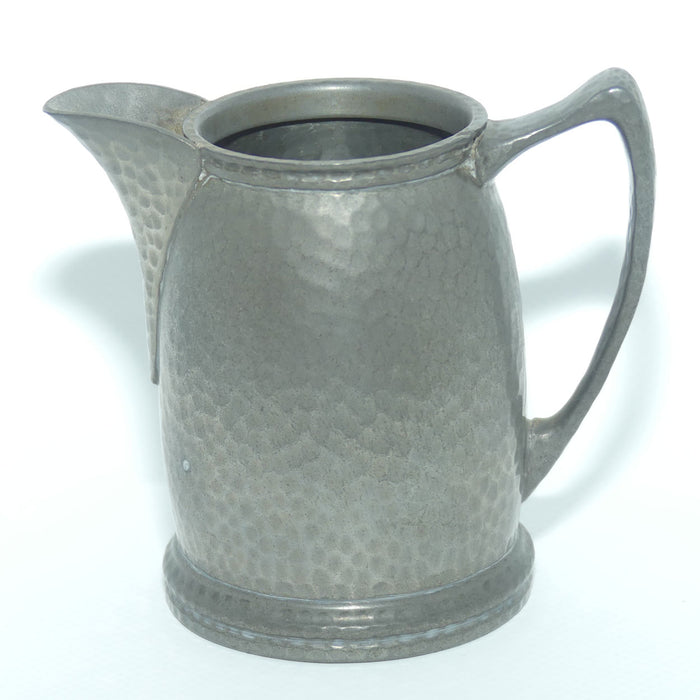 English Arts and Crafts | Hampden Pewter hand beaten milk jug
