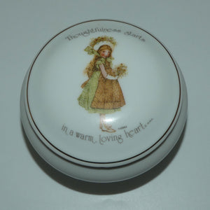 Holly Hobbie by Sands tri footed trinket box | Thoughtfulness starts in a warm loving heart