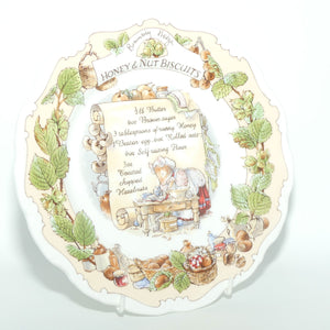 Royal Doulton Brambly Hedge Giftware | Recipe Collection | Honey and Nut Biscuits plate | 20cm