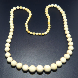 Victorian era Strand of Ivory Graduated Beads