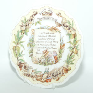 Royal Doulton Brambly Hedge Giftware | Recipe Collection | Mushroom Tart plate | 20cm