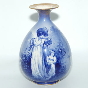 Royal Doulton Blue Children pair of Ovoid Shaped Vases