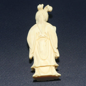 Carved Ivory Pendant | Japanese Gent