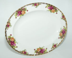 Royal Albert Bone China England Old Country Roses oval meat platter | 34.5cm | early backstamp