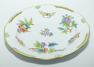 Herend Hungary Queen Victoria pattern | set of 6 rimmed soup bowls | 24.3cm diam