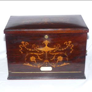An Early to Mid Victorian Rosewood Travelling Office Writing Box | Compendium