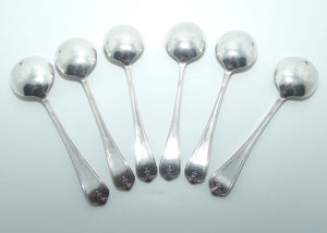 Boardman and Glossop Silver Plate | set of 6 Soup Spoons | Shell
