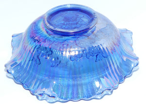 LE Smith Vintage Blue Carnival Glass bowl | Windmill