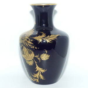 AK Kaiser West Germany floral vase | Undine Echt Scharffeuer Kobalt