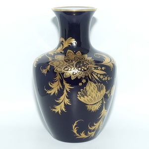 AK Kaiser West Germany floral vase | Undine Echt Scharffeuer Kobalt
