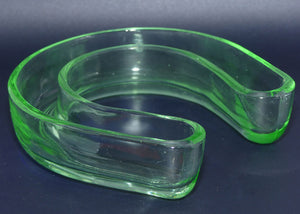 Art Deco Uranium Glass Horsehoe Posy Float vase | #1