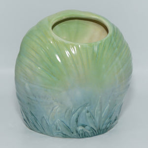 Sylvac #1510 | Lop Ear Rabbit and Mushroom vase | Green and Blue
