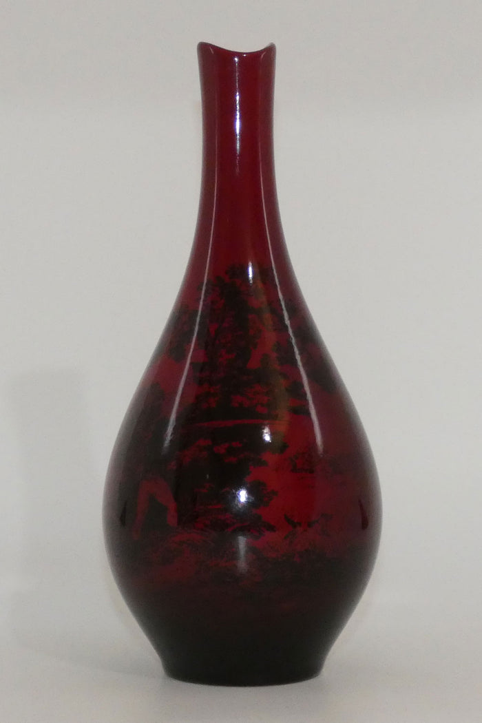 Royal Doulton Flambe Woodcut 1612 Hunting vase