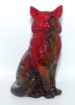 #2269 Royal Doulton Flambe Cat Seated | Style Two