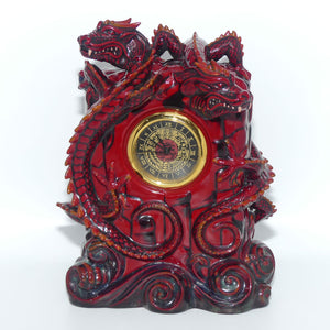 BA37 Royal Doulton Burslem Artwares Flambe | Zibo Dragon clock | LE 86/250