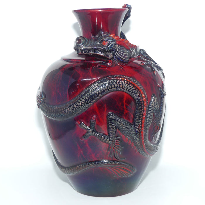 BA04 Royal Doulton Burslem Artwares Flambe | Kowloon Dragon vase | LE 5/150