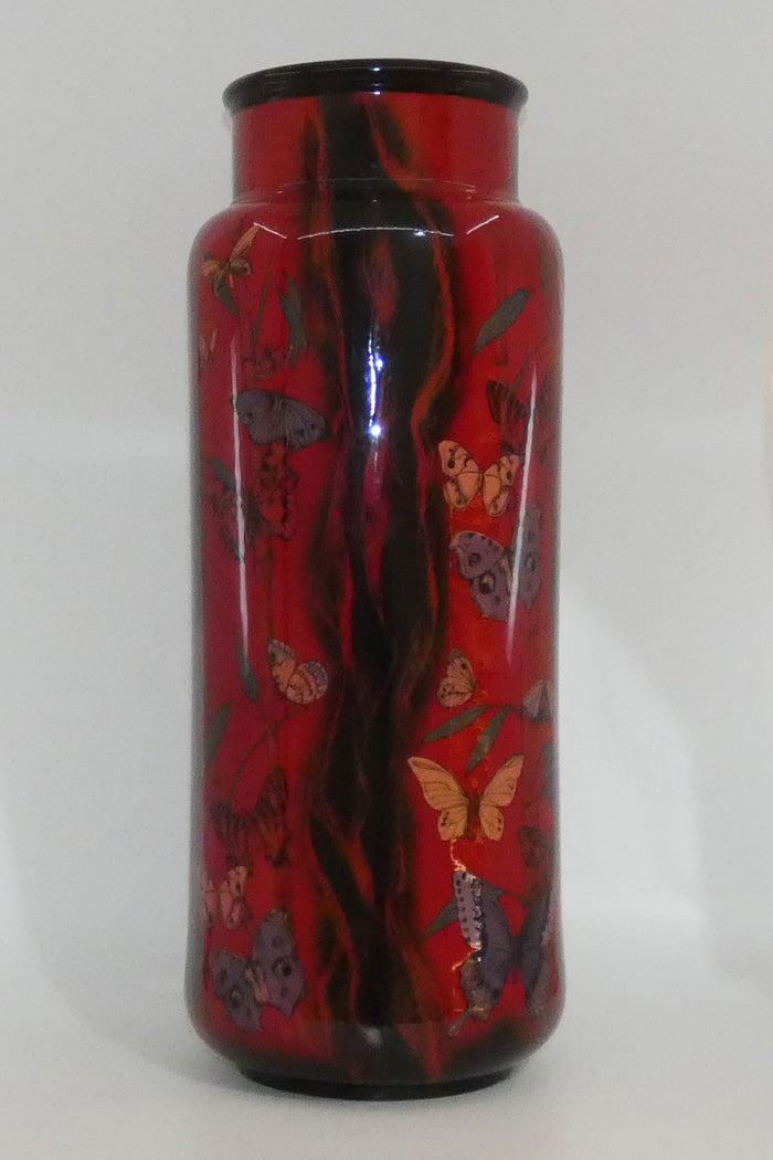 BA81 Royal Doulton Burslem Artwares Flambe Dalain Butterfly Vase | Box + Cert