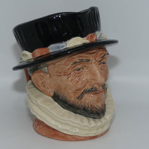 D6206 Royal Doulton large character jug Beefeater | ER handle | Pink