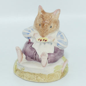 Royal Doulton Brambly Hedge figure Mr Toadflax DBH10C | Tail at Back with Cushion