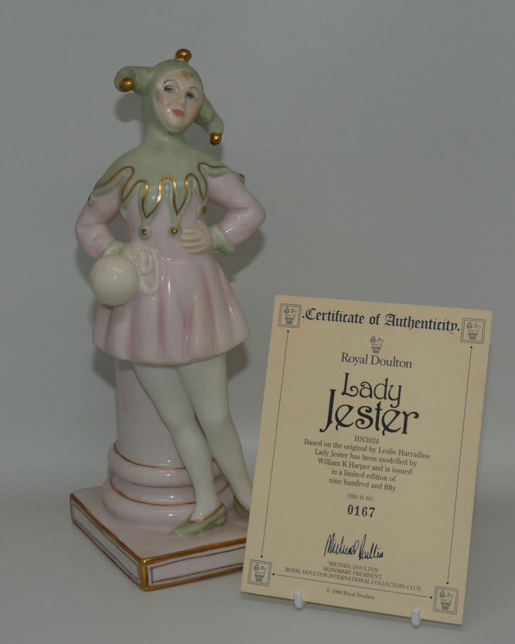 HN3924 Royal Doulton figure Lady Jester | Parian | Character Figurines
