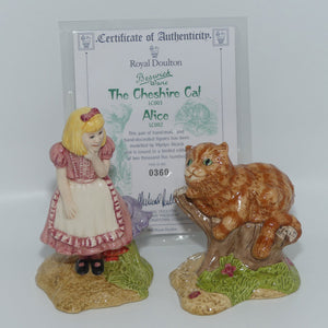 LC2 LC3 Beswick Alice in Wonderland and The Cheshire Cat figure pair | Ltd Ed