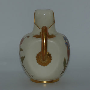 royal-worcester-blush-ivory-hand-painted-floral-bulbous-jug