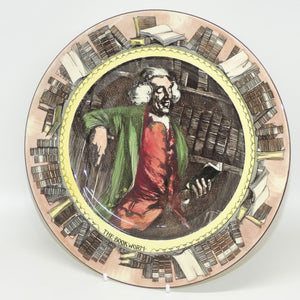 royal-doulton-professionals-the-bookworm-plate-d5905-yellow-border