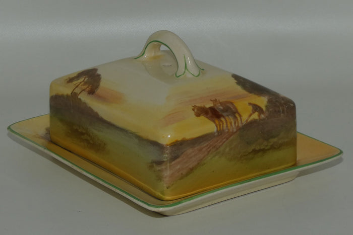 Royal Doulton Ploughing lidded butter dish
