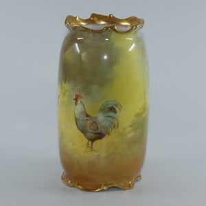 royal-doulton-hand-painted-gilt-farm-girl-feeding-hens-and-rooter-scene-vase-curnock