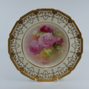 royal-doulton-hand-painted-heavily-gilt-roses-plate-curnock