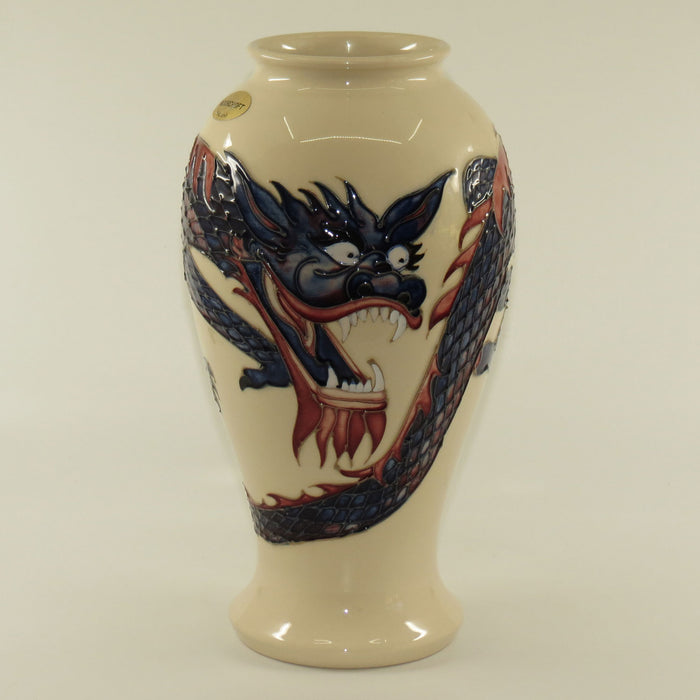 Moorcroft Dragon 46/10 vase (White)